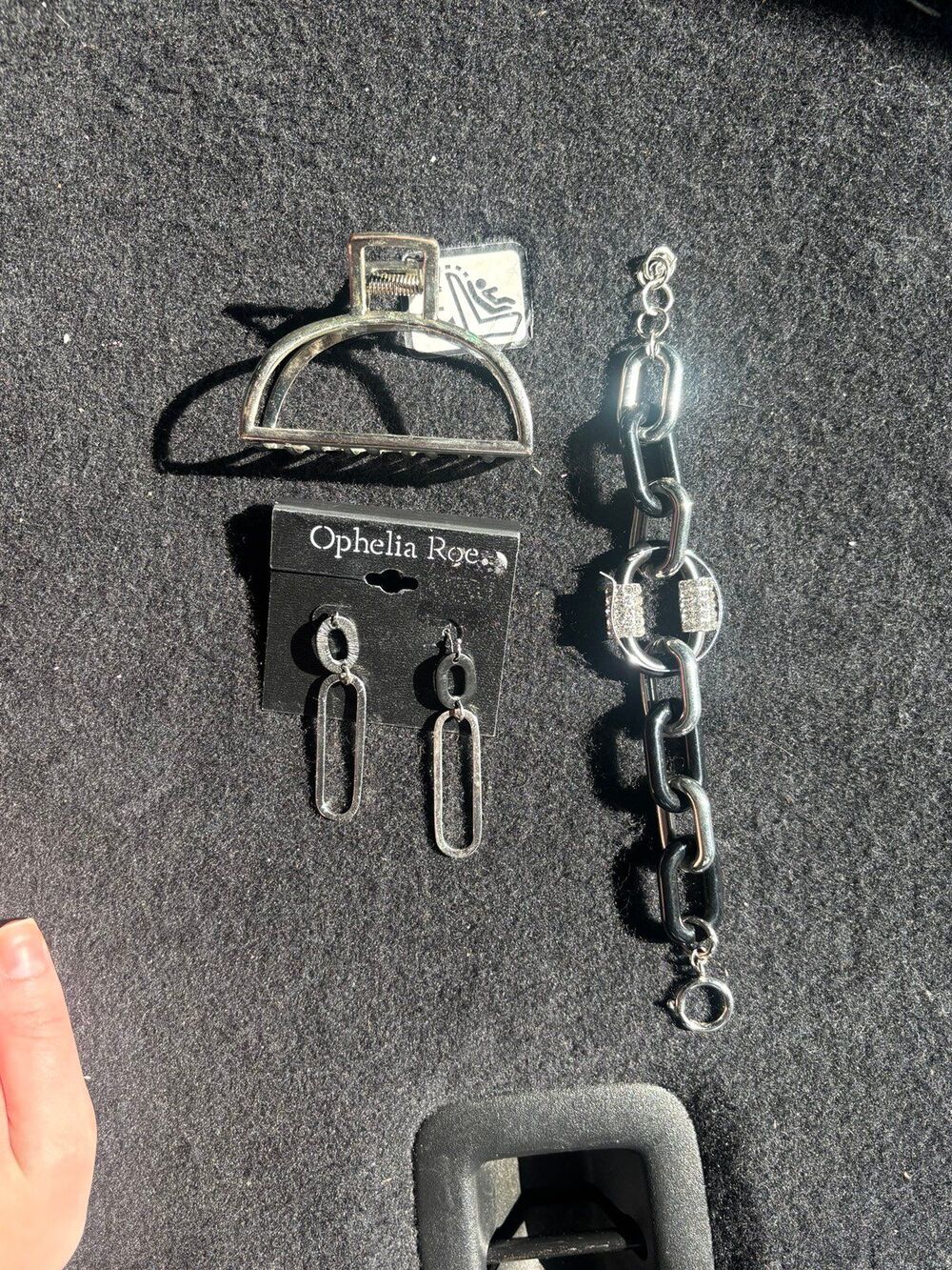 Bracelet, Earrings, and Claw Clip Set